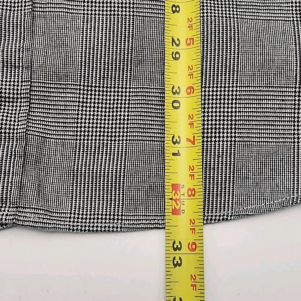 J Crew Shirt Slim Lightweight Flannel Cotton Sz XL Black White Plaid Check Men